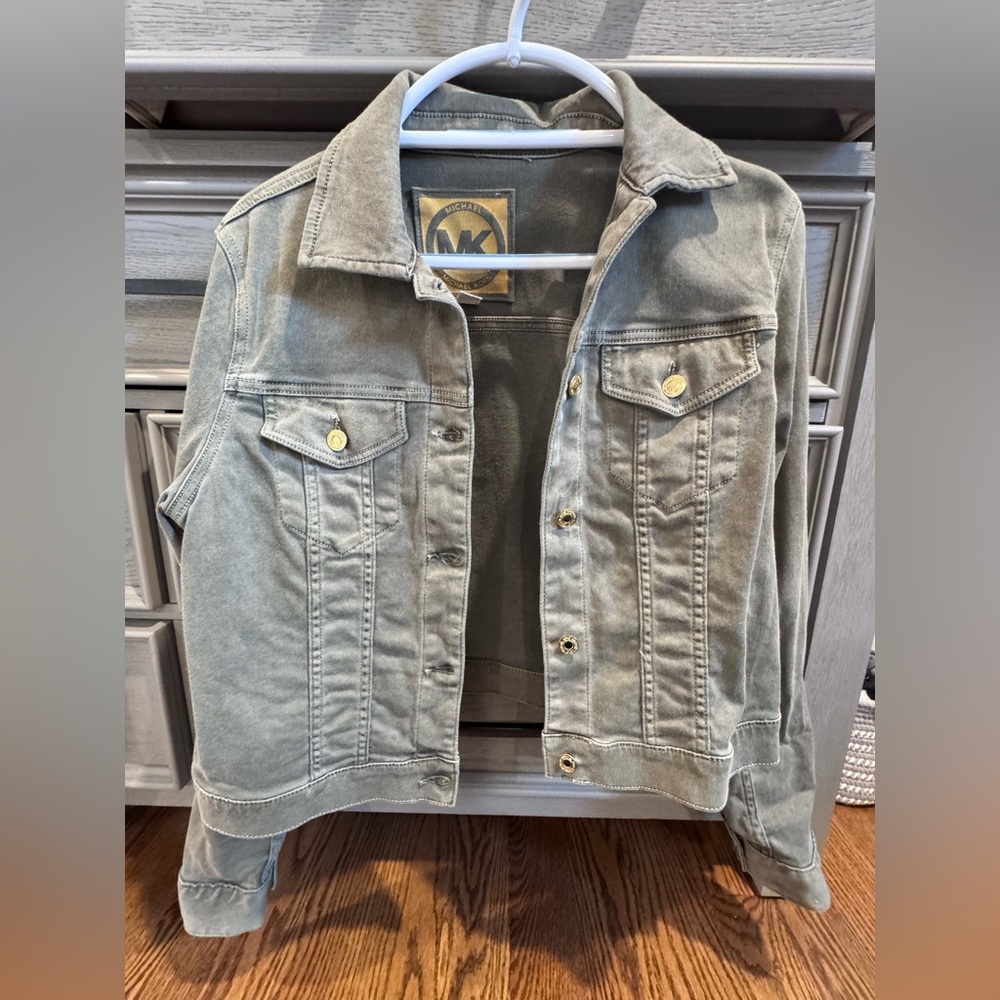 Michael Kors Olive Green Denim Jacket